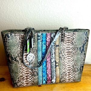 Badgley Mischka Large Vegan Leather Tote Bag